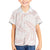 White Sunday Lotu Tamaiti Family Matching Off Shoulder Short Dress and Hawaiian Shirt Polynesian Wave Pastel Blush - Polynesian Pride