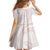 White Sunday Lotu Tamaiti Family Matching Summer Maxi Dress and Hawaiian Shirt Polynesian Wave Pastel Blush - Polynesian Pride