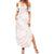 White Sunday Lotu Tamaiti Family Matching Summer Maxi Dress and Hawaiian Shirt Polynesian Wave Pastel Blush - Polynesian Pride