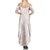 White Sunday Lotu Tamaiti Family Matching Summer Maxi Dress and Hawaiian Shirt Polynesian Wave Pastel Blush - Polynesian Pride