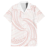 White Sunday Lotu Tamaiti Hawaiian Shirt Polynesian Wave Pastel Blush - Polynesian Pride