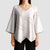 White Sunday Lotu Tamaiti Kimono Sleeve Blouse Polynesian Wave Pastel Blush - Polynesian Pride