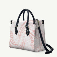 White Sunday Lotu Tamaiti Leather Bag Polynesian Wave Pastel Blush - Polynesian Pride