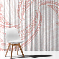 White Sunday Lotu Tamaiti Window Curtain Polynesian Wave Pastel Blush - Polynesian Pride