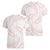 White Sunday Lotu Tamaiti Women V-Neck T-Shirt Polynesian Wave Pastel Blush - Polynesian Pride