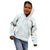 White Sunday Lotu Tamaiti Kid Hoodie Polynesian Wave Pastel Cyan - Polynesian Pride