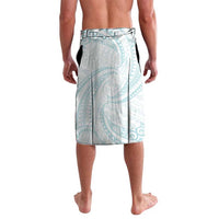 White Sunday Lotu Tamaiti Lavalava Polynesian Wave Pastel Cyan - Polynesian Pride