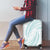 White Sunday Lotu Tamaiti Luggage Cover Polynesian Wave Pastel Cyan - Polynesian Pride