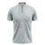 White Sunday Lotu Tamaiti Zipper Polo Shirt Polynesian Wave Pastel Cyan - Polynesian Pride