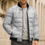 White Sunday Lotu Tamaiti Bomber Puffer Jacket Polynesian Wave Pastel Gray - Polynesian Pride