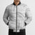 White Sunday Lotu Tamaiti Bomber Puffer Jacket Polynesian Wave Pastel Gray - Polynesian Pride
