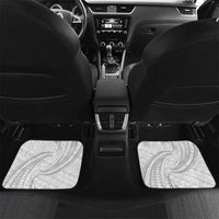 White Sunday Lotu Tamaiti Car Mats Polynesian Wave Pastel Gray - Polynesian Pride