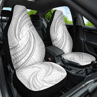 White Sunday Lotu Tamaiti Car Seat Cover Polynesian Wave Pastel Gray - Polynesian Pride