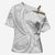 White Sunday Lotu Tamaiti Cross Shoulder Shirt Polynesian Wave Pastel Gray - Polynesian Pride