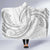 White Sunday Lotu Tamaiti Hooded Blanket Polynesian Wave Pastel Gray - Polynesian Pride