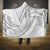 White Sunday Lotu Tamaiti Hooded Blanket Polynesian Wave Pastel Gray - Polynesian Pride