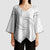 White Sunday Lotu Tamaiti Kimono Sleeve Blouse Polynesian Wave Pastel Gray - Polynesian Pride