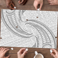 White Sunday Lotu Tamaiti Puzzle Polynesian Wave Pastel Gray - Polynesian Pride