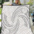 White Sunday Lotu Tamaiti Quilt Polynesian Wave Pastel Gray - Polynesian Pride