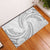 White Sunday Lotu Tamaiti Rubber Doormat Polynesian Wave Pastel Gray - Polynesian Pride