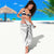 White Sunday Lotu Tamaiti Sarong Polynesian Wave Pastel Gray - Polynesian Pride
