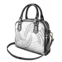 White Sunday Lotu Tamaiti Shoulder Handbag Polynesian Wave Pastel Gray - Polynesian Pride