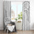 White Sunday Lotu Tamaiti Window Curtain Polynesian Wave Pastel Gray - Polynesian Pride