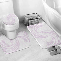 White Sunday Lotu Tamaiti Bathroom Set Polynesian Wave Pastel Mauve - Polynesian Pride