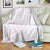 White Sunday Lotu Tamaiti Blanket Polynesian Wave Pastel Mauve - Polynesian Pride
