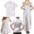 White Sunday Lotu Tamaiti Family Matching Summer Maxi Dress and Hawaiian Shirt Polynesian Wave Pastel Mauve - Polynesian Pride