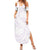 White Sunday Lotu Tamaiti Family Matching Summer Maxi Dress and Hawaiian Shirt Polynesian Wave Pastel Mauve - Polynesian Pride