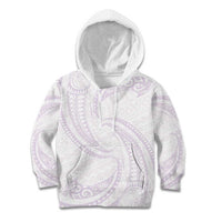 White Sunday Lotu Tamaiti Kid Hoodie Polynesian Wave Pastel Mauve - Polynesian Pride