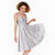 White Sunday Lotu Tamaiti Midi Dress Polynesian Wave Pastel Mauve - Polynesian Pride