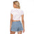 White Sunday Lotu Tamaiti Raglan Cropped T Shirt Polynesian Wave Pastel Mauve - Polynesian Pride