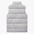 White Sunday Lotu Tamaiti Sleeveless Puffer Jacket Polynesian Wave Pastel Mauve - Polynesian Pride