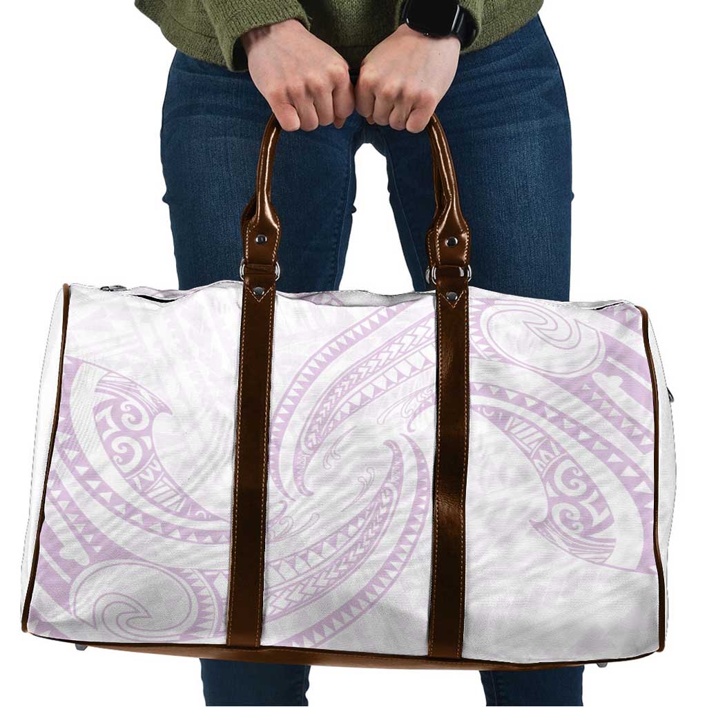 White Sunday Lotu Tamaiti Travel Bag Polynesian Wave Pastel Mauve LT9 Mauve - Polynesian Pride