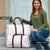 White Sunday Lotu Tamaiti Travel Bag Polynesian Wave Pastel Mauve - Polynesian Pride