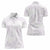 White Sunday Lotu Tamaiti Women Polo Shirt Polynesian Wave Pastel Mauve - Polynesian Pride