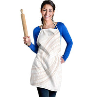 White Sunday Lotu Tamaiti Apron Polynesian Wave Pastel Nude - Polynesian Pride