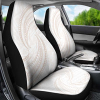 White Sunday Lotu Tamaiti Car Seat Cover Polynesian Wave Pastel Nude - Polynesian Pride