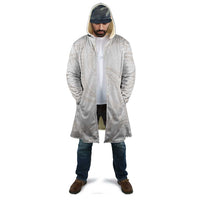 White Sunday Lotu Tamaiti Cloak Polynesian Wave Pastel Nude - Polynesian Pride