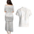 White Sunday Lotu Tamaiti Couples Matching Puletasi and Hawaiian Shirt Polynesian Wave Pastel Nude - Polynesian Pride