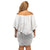 White Sunday Lotu Tamaiti Family Matching Off Shoulder Short Dress and Hawaiian Shirt Polynesian Wave Pastel Nude - Polynesian Pride
