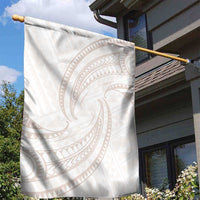 White Sunday Lotu Tamaiti Garden Flag Polynesian Wave Pastel Nude - Polynesian Pride