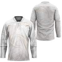 White Sunday Lotu Tamaiti Hockey Jersey Polynesian Wave Pastel Nude - Polynesian Pride