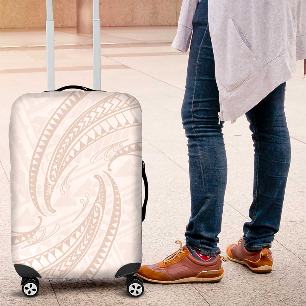 White Sunday Lotu Tamaiti Luggage Cover Polynesian Wave Pastel Nude LT9 Nude - Polynesian Pride