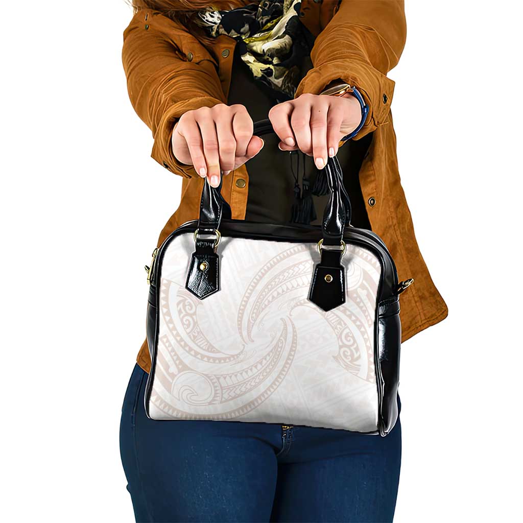 White Sunday Lotu Tamaiti Shoulder Handbag Polynesian Wave Pastel Nude LT9 One Size Nude - Polynesian Pride