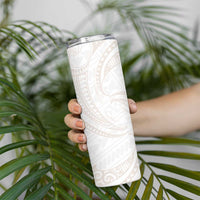 White Sunday Lotu Tamaiti Skinny Tumbler Polynesian Wave Pastel Nude - Polynesian Pride
