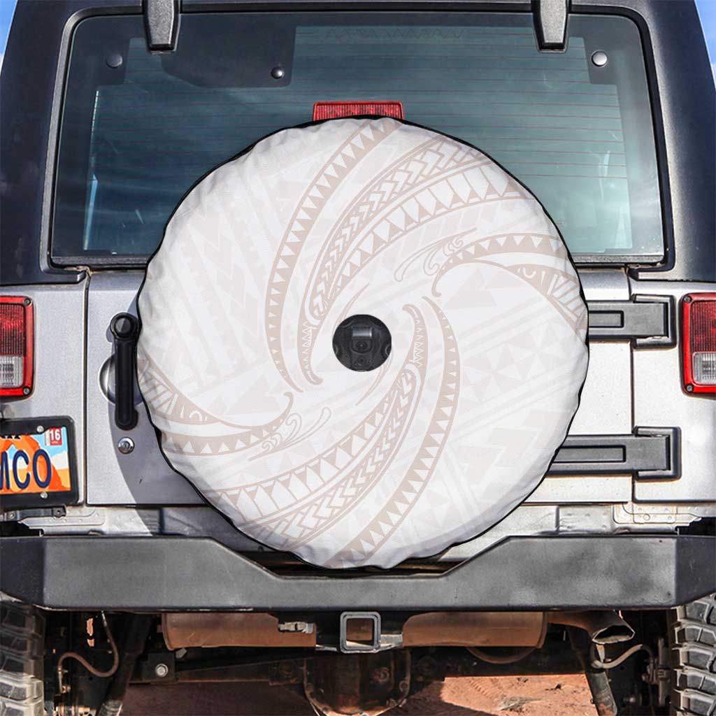 White Sunday Lotu Tamaiti Spare Tire Cover Polynesian Wave Pastel Nude LT9 Nude - Polynesian Pride