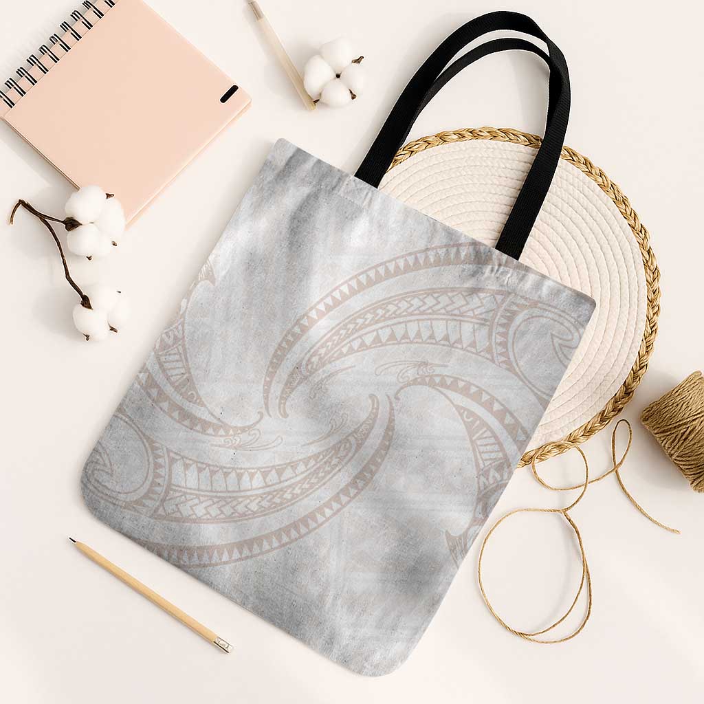 White Sunday Lotu Tamaiti Tote Bag Polynesian Wave Pastel Nude LT9 Black Strap One Size Nude - Polynesian Pride